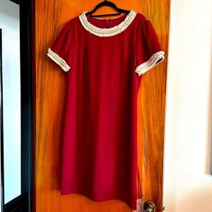 Pearl sleeve holiday dress